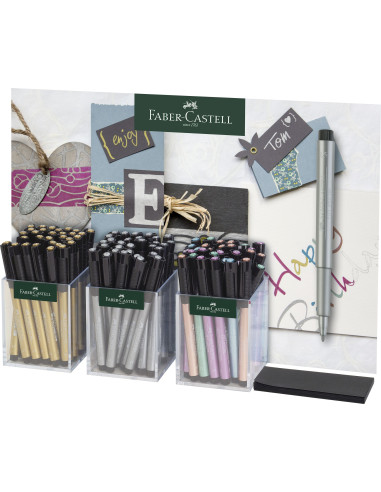 FC167360,Pitt artist pen metalic 3*30 buc display plastic faber-castell