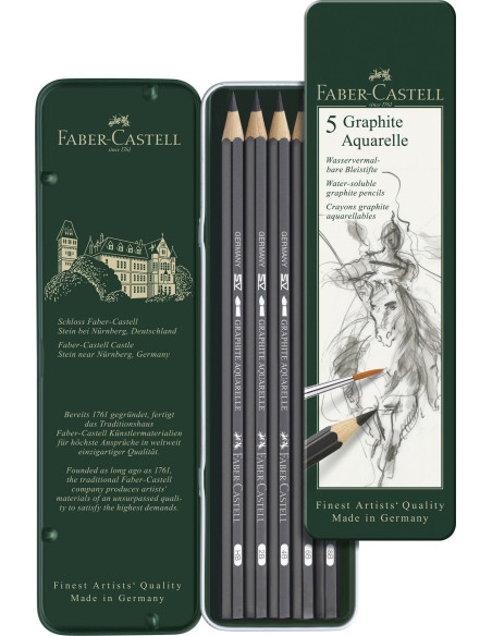 FC117805,SET 5 BUC CREION GRAFIT AQUARELLE FABER-CASTELL