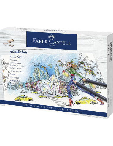 FC114714,SET CADOU 12 CREIOANE COLORATE GOLDFABER + ACCESORII FABER-CASTE