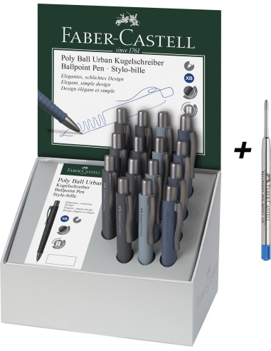 FC241113,DISPLAY 15 BUC PIX CU MECANISM SI GRIP POLY BALL FABER-CASTELL