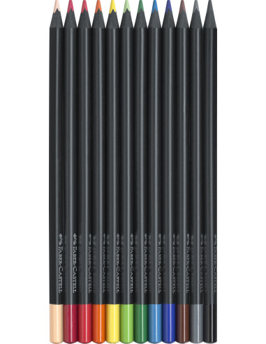 FC116412,Creioane colorate FABER-CASTELL 12 culori Black edition