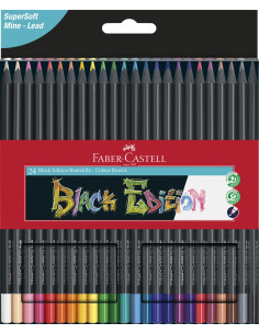 FC116424,Creioane colorate 24 culori Black edition FABER-CASTELL
