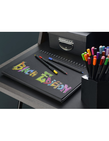 FC116424,Creioane colorate 24 culori Black edition FABER-CASTELL