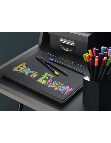 FC116424,Creioane colorate 24 culori Black edition FABER-CASTELL