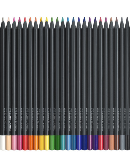 FC116424,Creioane colorate 24 culori Black edition FABER-CASTELL