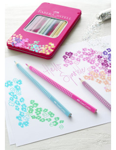 Set cadou 12 creioane colorate Faber-Castell FC201737, Sparkle 2