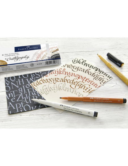 FC167506,Pitt artist pen set caligrafic 6 buc faber-castell