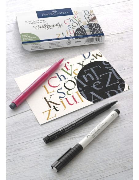FC167508,Pitt artist pen set caligrafic 8 buc faber-castell