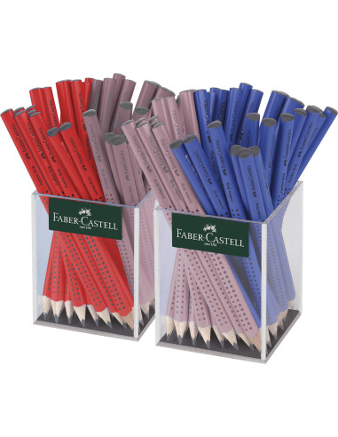 FC111972,CREION GRAFIT FARA GUMA JUMBO 2*36 ALBASTRU-ROSU-ROSE CUTIE PLASTIC FABER-CASTELL