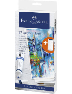 FC379212,Culori acrilice 12 culori 20ml faber-castell
