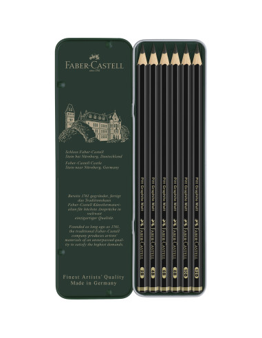 FC115207,SET 6 BUC CREION GRAFIT MAT PITT FABER-CASTELL