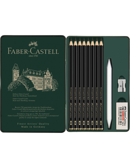 FC115220,Set 11 buc creion grafit mat pitt faber-castell