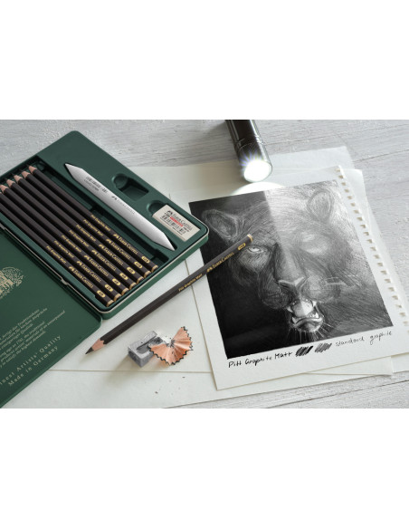 FC115220,Set 11 buc creion grafit mat pitt faber-castell