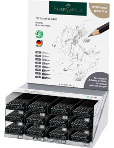 FC115230,DISPLAY 144 BUC CREION GRAFIT MAT PITT FABER-CASTELL