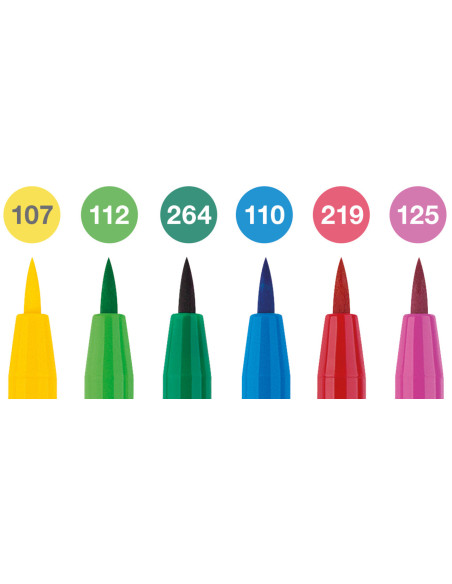 FC167177,Pitt artist pen set 6 buc culori primavara 2022 faber-castell FC167177,Pitt artist pen set 6 buc culori primavara 2022 faber-castell