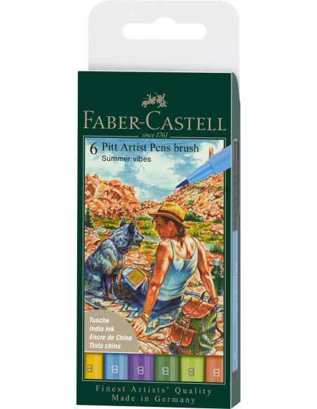 FC167178,Pitt artist pen set 6 buc culori vara 2022 faber-castell