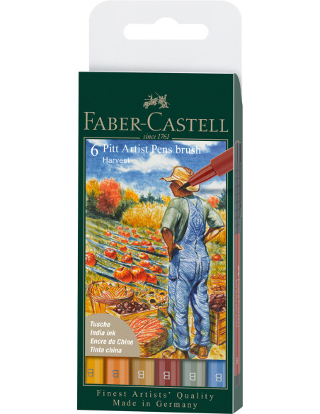 FC167179,Pitt artist pen set 6 buc culori toamna 2022 faber-castell