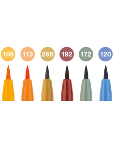 FC167179,Pitt artist pen set 6 buc culori toamna 2022 faber-castell 2