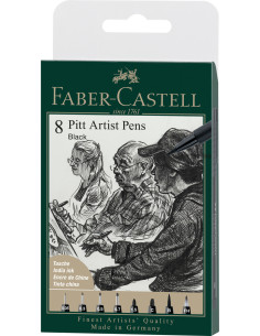 FC167158,Pitt artist pen set 8 buc negru 2022 faber-castell
