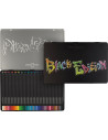 FC116437,Creioane colorate FABER-CASTELL 36 culori in cutie din metal, Black edition