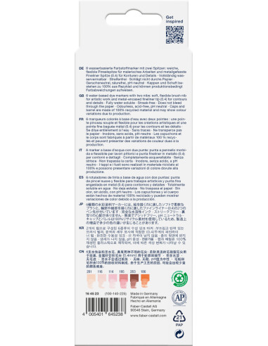 FC164523,Marker solubil 2 capete set 6 buc portret goldfaber faber-castell