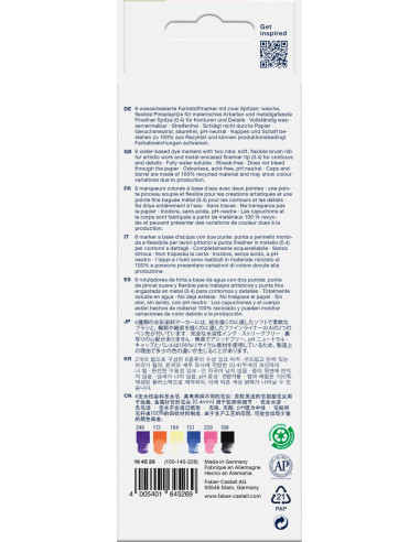 FC164526,Marker solubil 2 capete set 6 buc fantasy goldfaber faber-castell FC164526,Marker solubil 2 capete set 6 buc fantasy goldfaber faber-castell