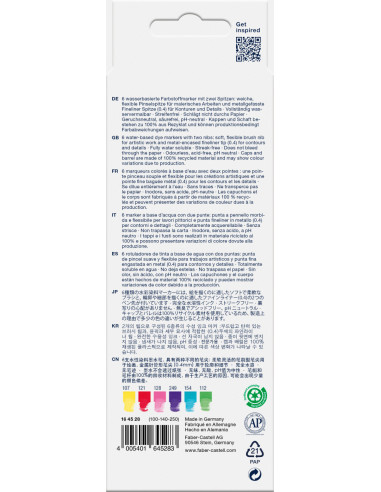 FC164528,Marker solubil 2 capete set 6 buc candy shop goldfaber faber-castell