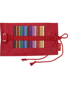 Rollup 18 creioane colorate grip + ascutitoare sleeve FABER-CASTELL FC201541 2