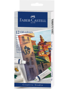 FC379512,Culori uleiuri 12 culori 20ml faber-castell