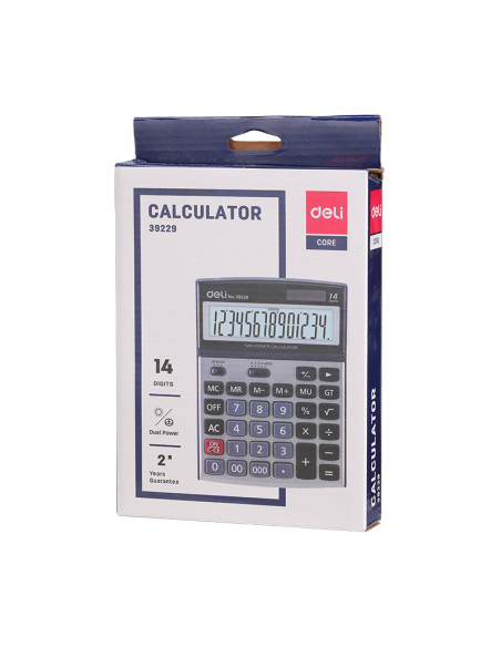CALCULATOR BIROU 14DIG METAL 39229 DELI,DLE39229+++