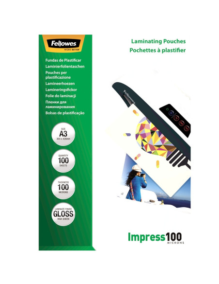 FOLIE A3 100 MICRONI 100/TOP FELLOWES,FE5351205