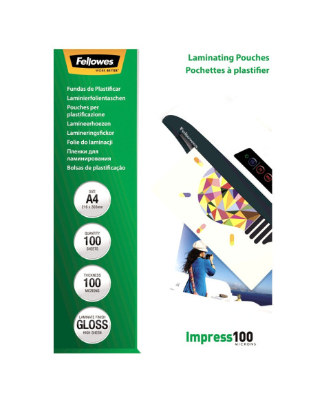 FOLIE A4 100 MICRONI 100/TOP FELLOWES,FE5351111