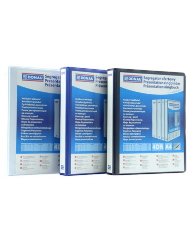 Caiet mecanic cu buzunar, plastifiat PP, 4 inele in "D", 16 mm