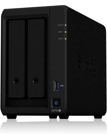 NAS SYNOLOGY, tower, HDD x 2, capacitate maxima 108 TB, memorie