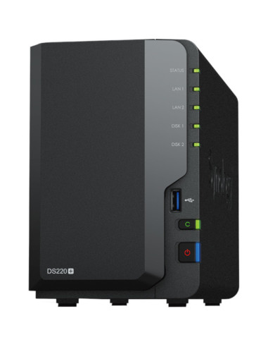 NAS SYNOLOGY, tower, HDD x 2, capacitate maxima 108 TB, memorie