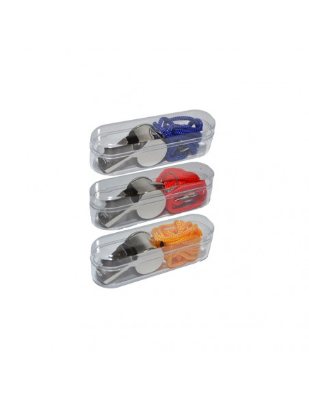 Fluier din metal cu snur, diverse culori Fluier din metal cu snur, diverse culori