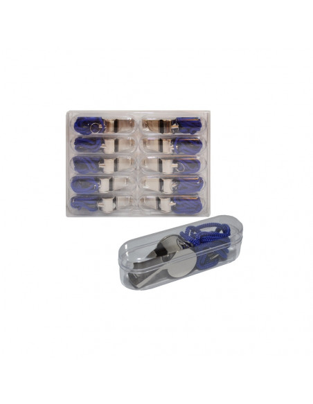Fluier din metal cu snur, diverse culori,2959