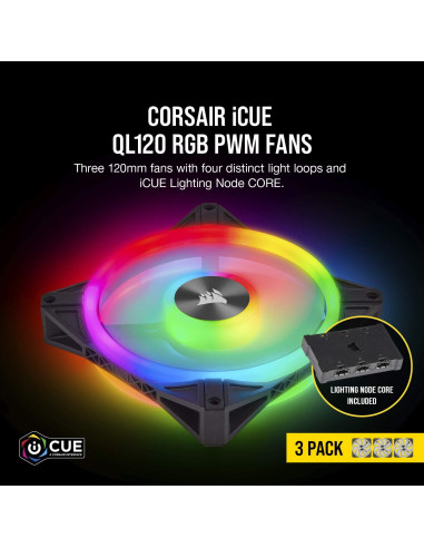 VENTILATOR CORSAIR, pt PC, 120 mm, 1500 rpm, LED RGB, pack 3