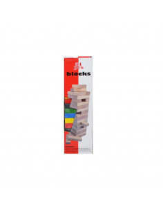 Joc de lemn colorat, 54 piese, Turnul cazator,2522C