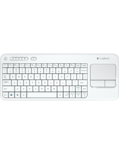 TASTATURA LOGITECH wireless, cu touchpad, white, "K400 Plus"