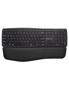 TASTATURA DELUX, wireless, 2.4GHz + BT 2 canale, 106 taste