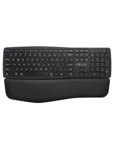 TASTATURA DELUX, wireless, 2.4GHz + BT 2 canale, 106 taste