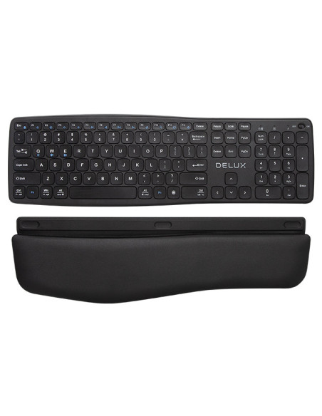 TASTATURA DELUX, wireless, 2.4GHz + BT 2 canale, 106 taste