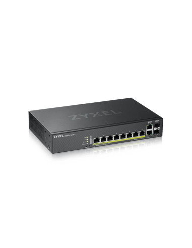 SWITCH ZyXel, Gigabit x 10, SFP x 2, managed, carcasa metalica