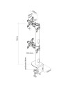 Neomounts Screen TV Desk Clamp Full Mot 17"-49"