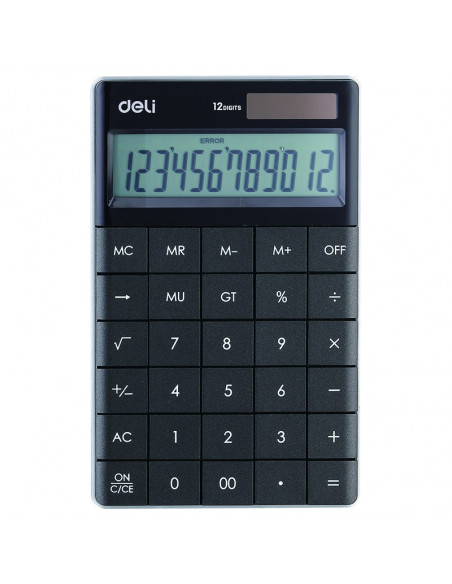 Calculator Birou Deli 12 Digiti Modern, negru,DLE1589P
