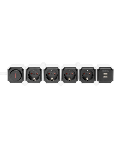 DIGITUS DA-70620 Flexible power strip 3680 W 250VAC 50 Hz 4x