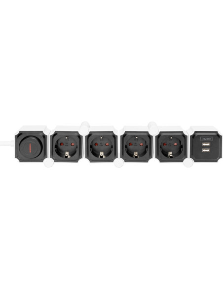 DIGITUS DA-70620 Flexible power strip 3680 W 250VAC 50 Hz 4x