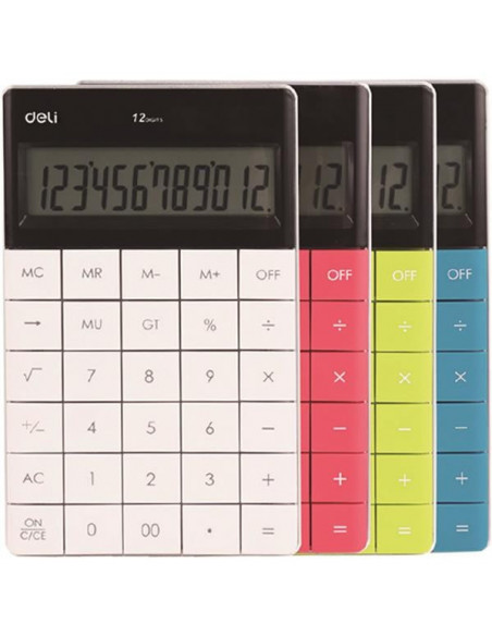 Calculator Birou Deli 12 Digiti Modern, rosu,DLE1589R