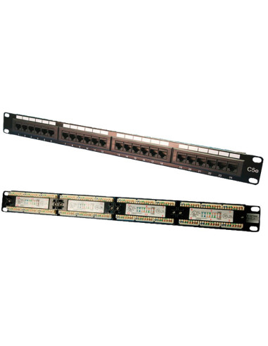 PATCH PANEL LOGILINK 24 porturi, UTP, Cat5e, 1U pentru rack